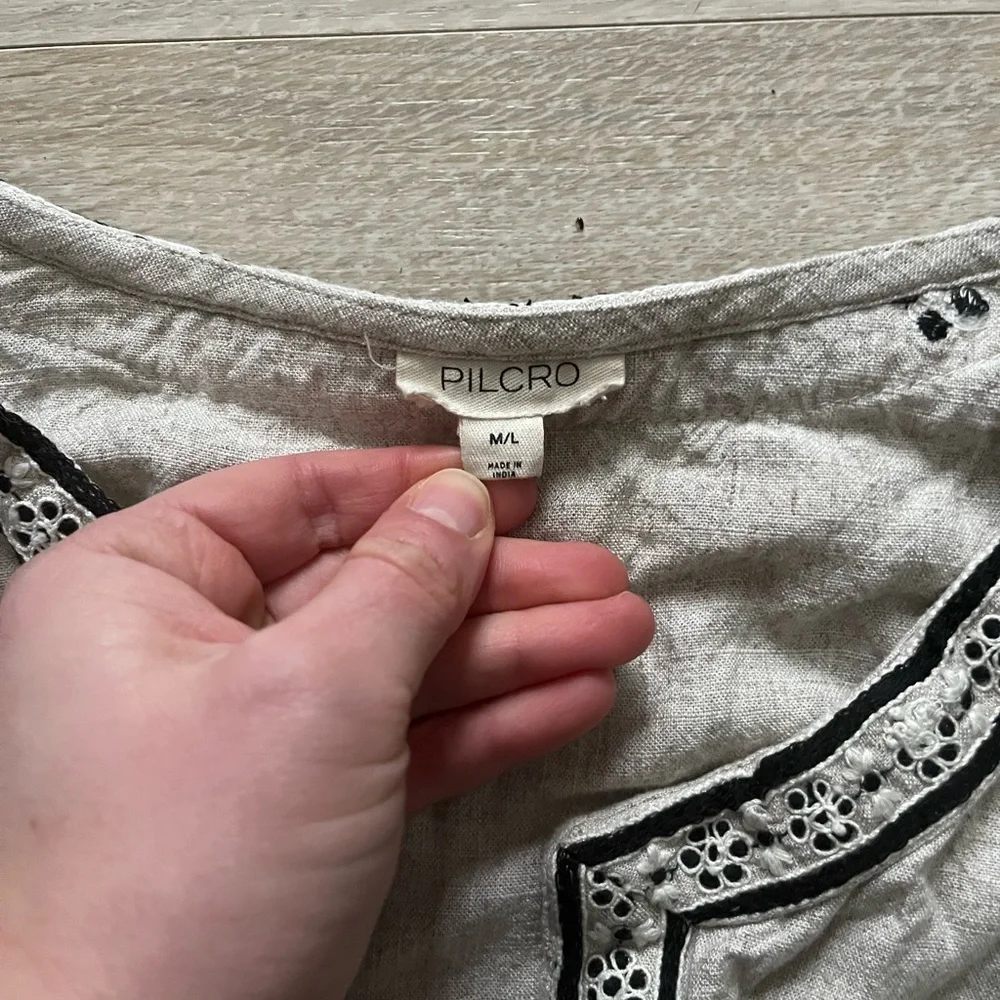 Pilcro Anthropologie Women’s Cropped Eyelet Kimono Boho - Medium/Large - Picture 7 of 11